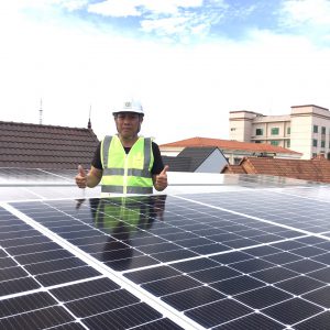 Lắp ráp 20kwp áp mái nhà Mr Quang Thủ Dầu Một -Bình Dương.